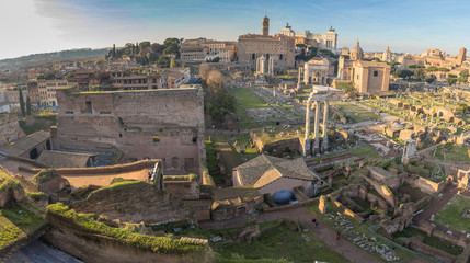 Fototapeta na wymiar Views of the Roman Forum, Rome, Italy