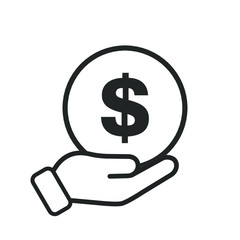 hand holding dollar sign