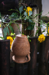 vase with fence