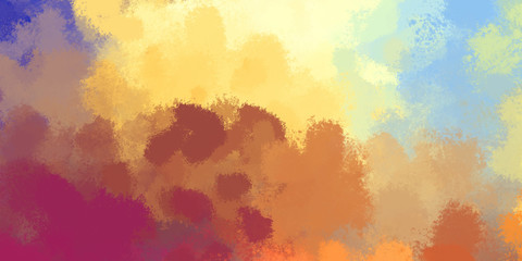 Obraz premium Brush stroked painting. Artistic vibrant and colorful wallpaper. Chaotic painting. Brushed Painted Abstract Background.