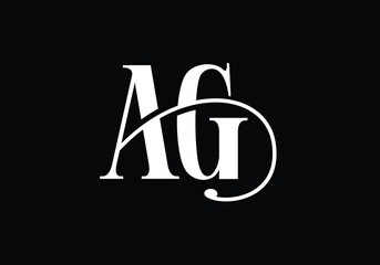 Initial Monogram Letter A G Logo Design Vector Template. Graphic Alphabet Symbol for Corporate Business Identity