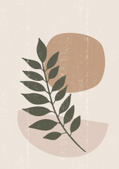 Botanical print boho minimalist printable wall art © Tolchik