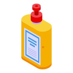 Fototapeta premium Dry cleaning chemical bottle icon. Isometric of dry cleaning chemical bottle vector icon for web design isolated on white background