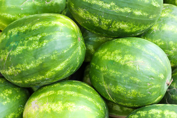 background of watermelons in the market