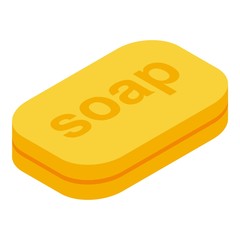Bath soap icon. Isometric of bath soap vector icon for web design isolated on white background