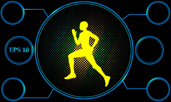 Sport diagram for runers, web count calories.
