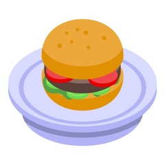Burger subsidy icon. Isometric of burger subsidy vector icon for web design isolated on white background