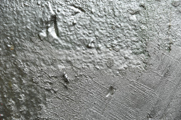 background of concrete wall with silver paint