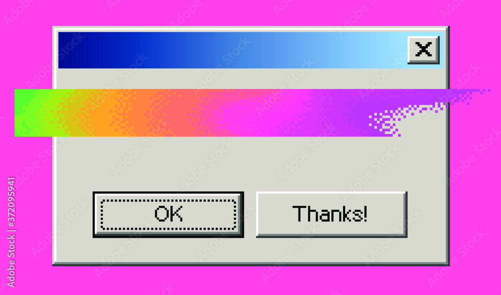 Aufkleber Abstract technology background with old retro user interface elements.