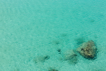 above view of turquoise lagoon