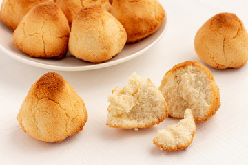 Homemade coconut cookies for keto diet.