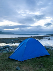 tent in the mountains