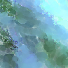 Modern painting of soothing brush strokes resembling alcohol inks. Watercolor abstract painting with pastel colors for poster, wall art, banner, card, book cover or packaging.