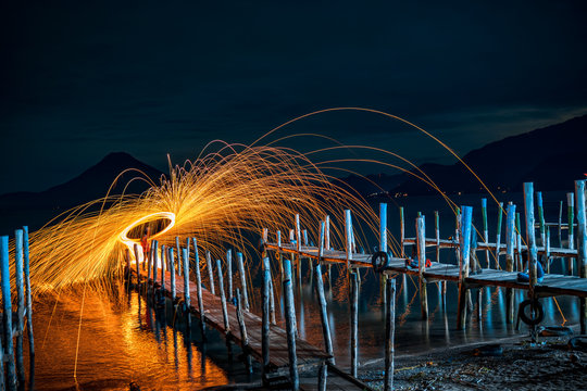 Lana de acero en Panajachel