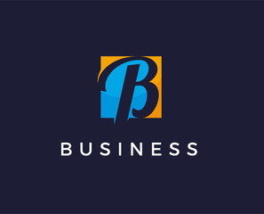 Fototapeta premium minimal letter b logo template - vector illustration