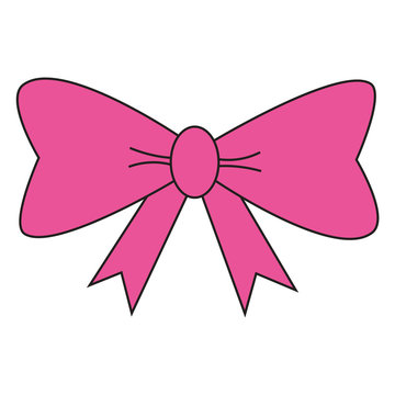 pink bow clip art Stock Illustration | Adobe Stock