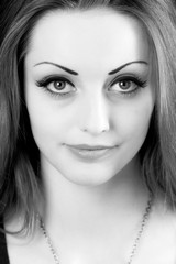 Fototapeta premium Close up portrait of young woman