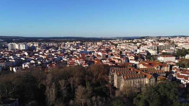 Portugal. Aerial view in the city of Caldas da Rainha Portugal. Europe