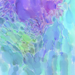 Contemporary art. Colorful texture of hand made artwork. Modern painting. Watercolor strokes on surface. Artistic background image. Abstract painting on canvas. Brushstrokes.