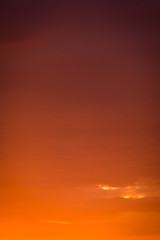 dark sunset with cloudy sky