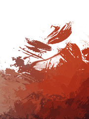 Brushed Painted Abstract Background. Wild chaotic brushstrokes. Strokes of paint. 2D Illustration. Brush stroked painting.