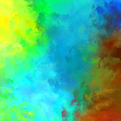 Fototapeta na wymiar Painted composition with vibrant brush strokes. Textured colorful painting. Paint brushed wallpaper.