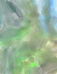 Fototapeta premium Watercolor abstract painting with pastel colors for poster, wall art, banner, card, book cover or packaging. Modern painting of soothing brush strokes resembling alcohol inks.