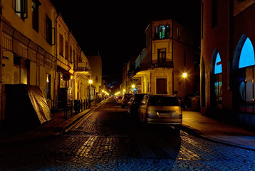 Fototapeta na wymiar Night scene of Batumi city in Georgia