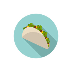 Flat design taco