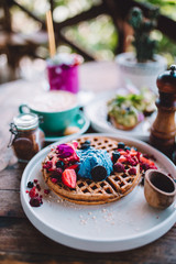 Colorful Breakfast in Balinese Restaurant