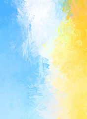 Modern art. Brushed Painted Abstract Background. Brush stroked painting. Strokes of paint. 2D Illustration.