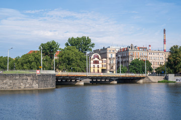 Naklejka premium Cityscape of Wroclaw, the historical capital of Lower Silesia.