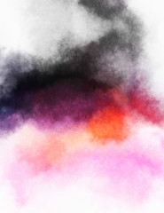 Watercolor painted background. Abstract Illustration wallpaper. Brush stroked painting. 2D Illustration.