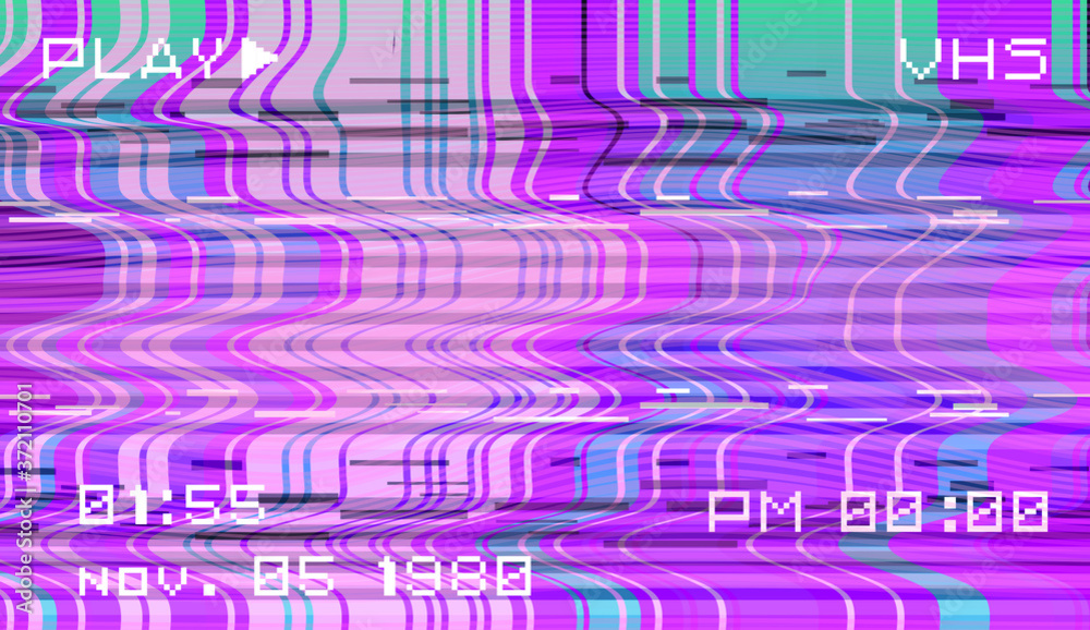 Aufkleber Abstract pixelated background with flickers and datamoshing effect. Vaporwave and cyberpunk style aesthetics.