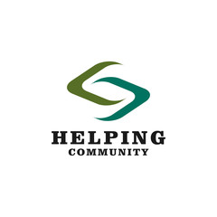 Fototapeta premium Helping Community Logo vector templates