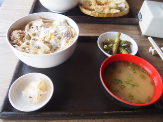 Katsudon with miso soup, Kathmandu, Nepal
