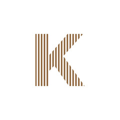 initial letter k abstract vertical line logo vector