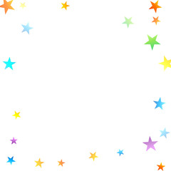 Rainbow Festive Confetti. Carnival Star Falling.