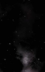 Star field in galaxy space with colorful nebula. Sci fi background of deep space. Ethereal wallpaper.