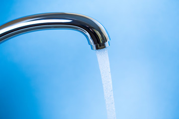 Macro Shoot of New Silver Water Tap.