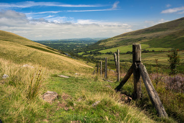 Fototapeta na wymiar View from Brecon Beacons National Park in Wales.