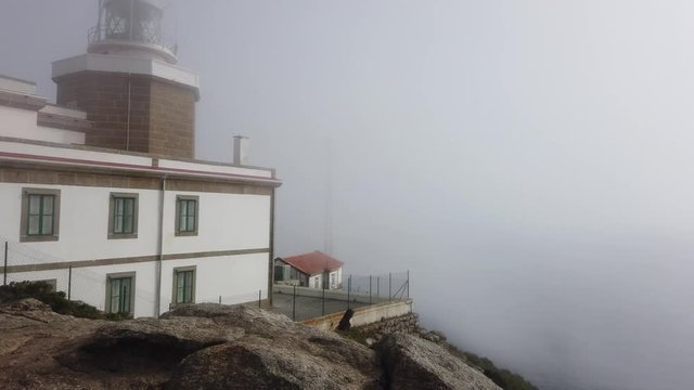 Finisterre lighthouse . Cape of Galicia,Spain. Camino de Santiago