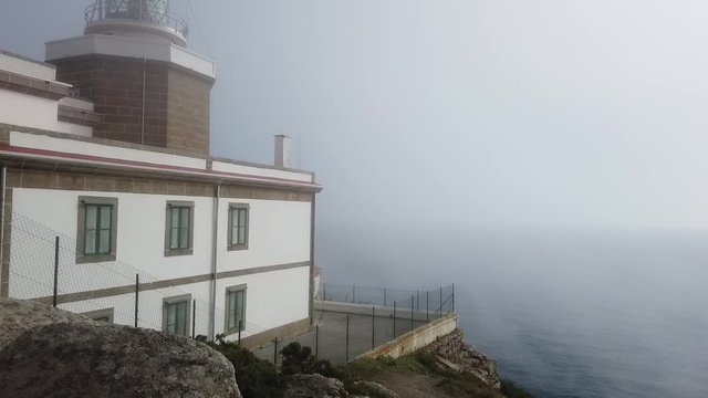 Finisterre lighthouse . Cape of Galicia,Spain. Camino de Santiago