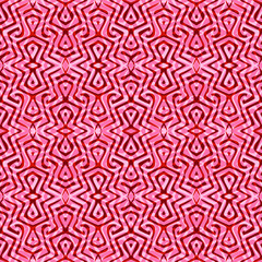 Seamless pattern with Geometric motifs in 4 colors. Vector illustration.