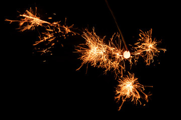 夏の線香花火の光の広がり