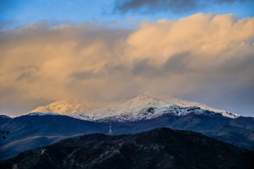 sunrise in the mountains