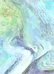 Contemporary art. Hand made painting. Modern artwork. Painting with brushstrokes of watercolor on surface. 2d illustration. Artistic background image. Abstract painting on canvas. Colorful texture.