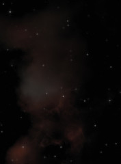 Star field in galaxy space with colorful nebula. Sci fi background of deep space. Ethereal wallpaper.