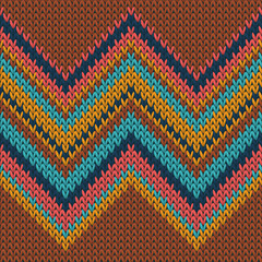 Fluffy zig zal lines knitting texture geometric  - obrazy, fototapety, plakaty