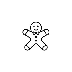 Cookie thin icon isolated on white background, simple line icon for your work.